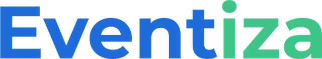 logotipo eventiza azul e verde